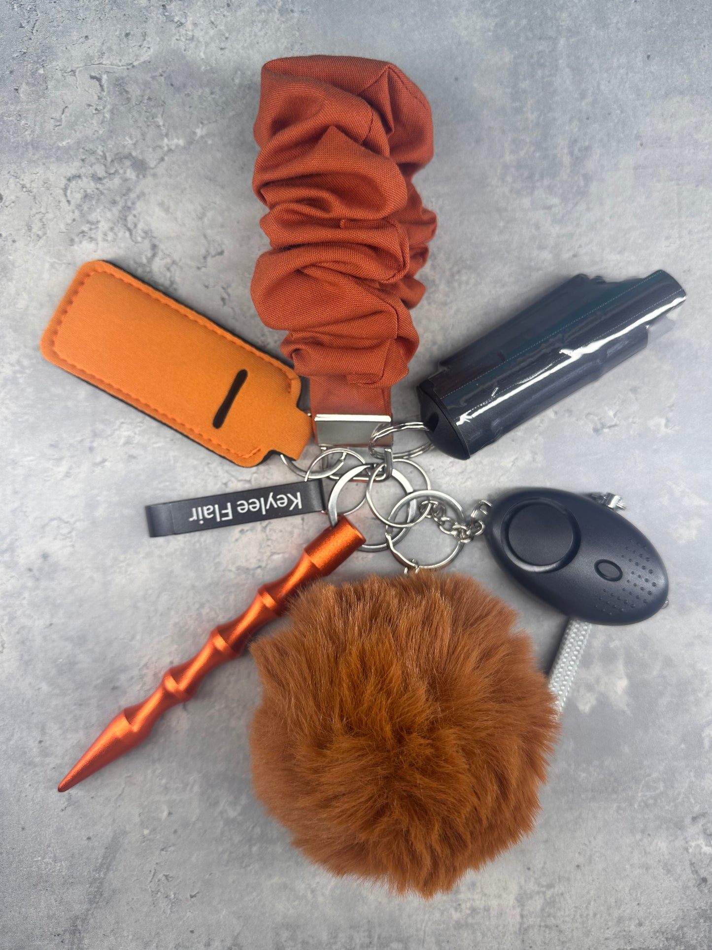 Burnt orange brown scrunchie